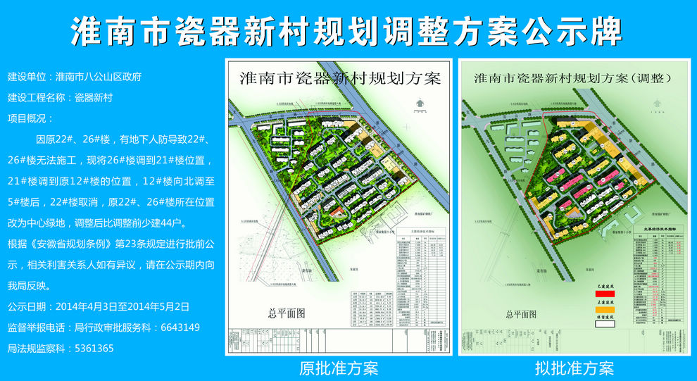 淮南市瓷器新村规划调整方案公示
