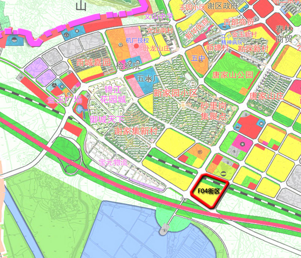 淮南市西部新城政务区及周边地块控规f04街区局部地块调整论证报告