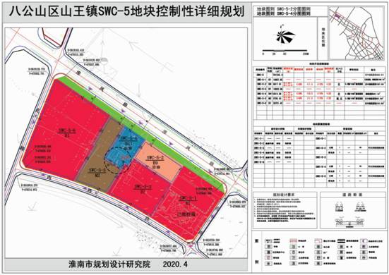 八公山区山王镇swc5地块控制性详细规划图则公示